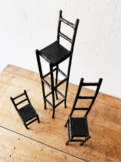 Cast Iron Chair Sculpture