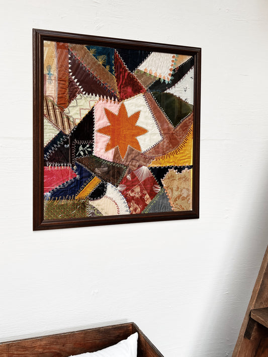 Antique Framed Crazy Quilt