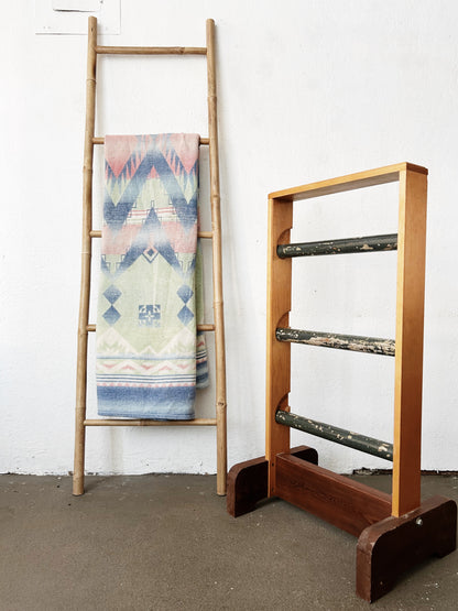 Vintage Bamboo Textile Ladder