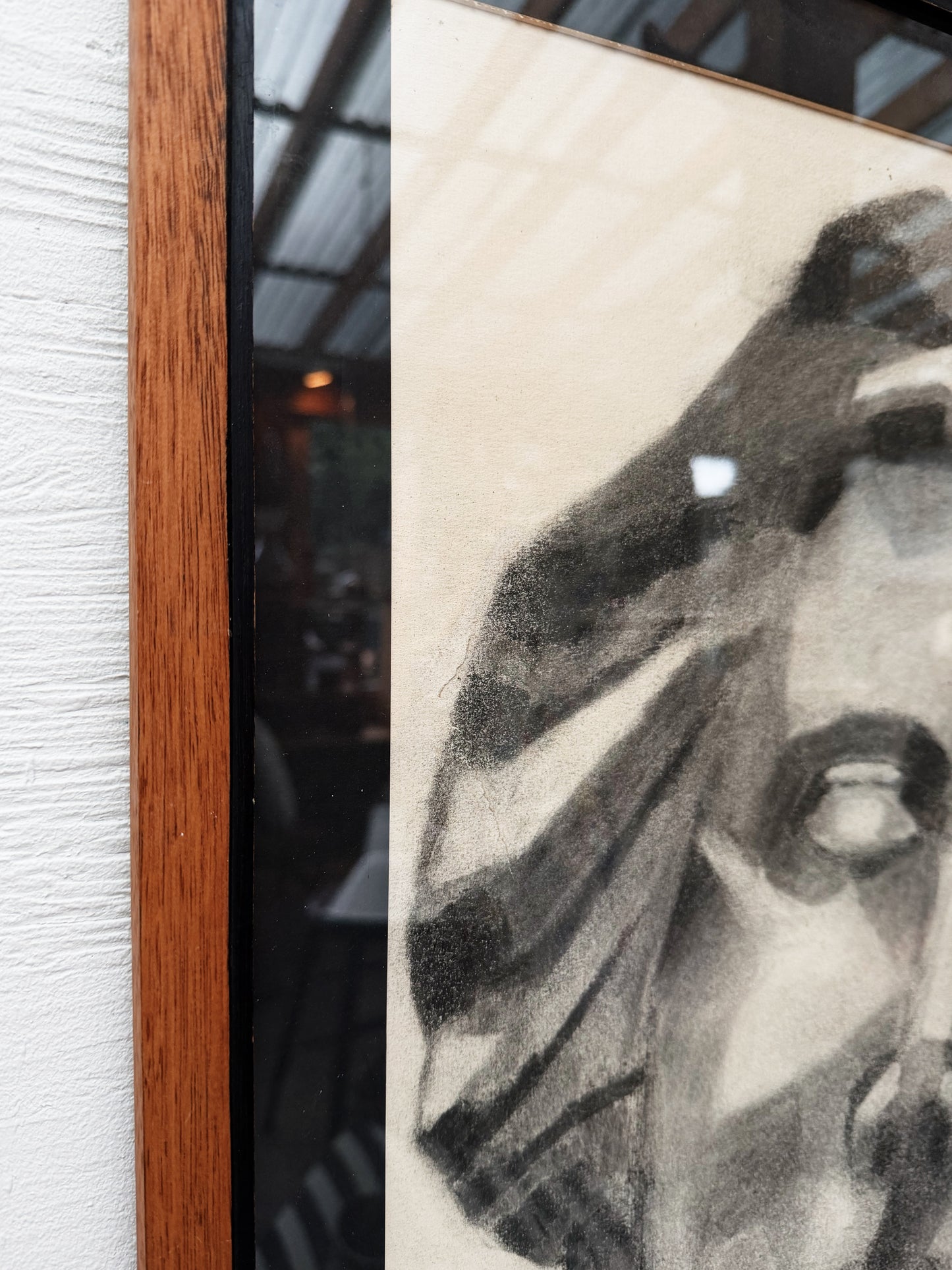 Original Cubist Style Charcoal Drawing