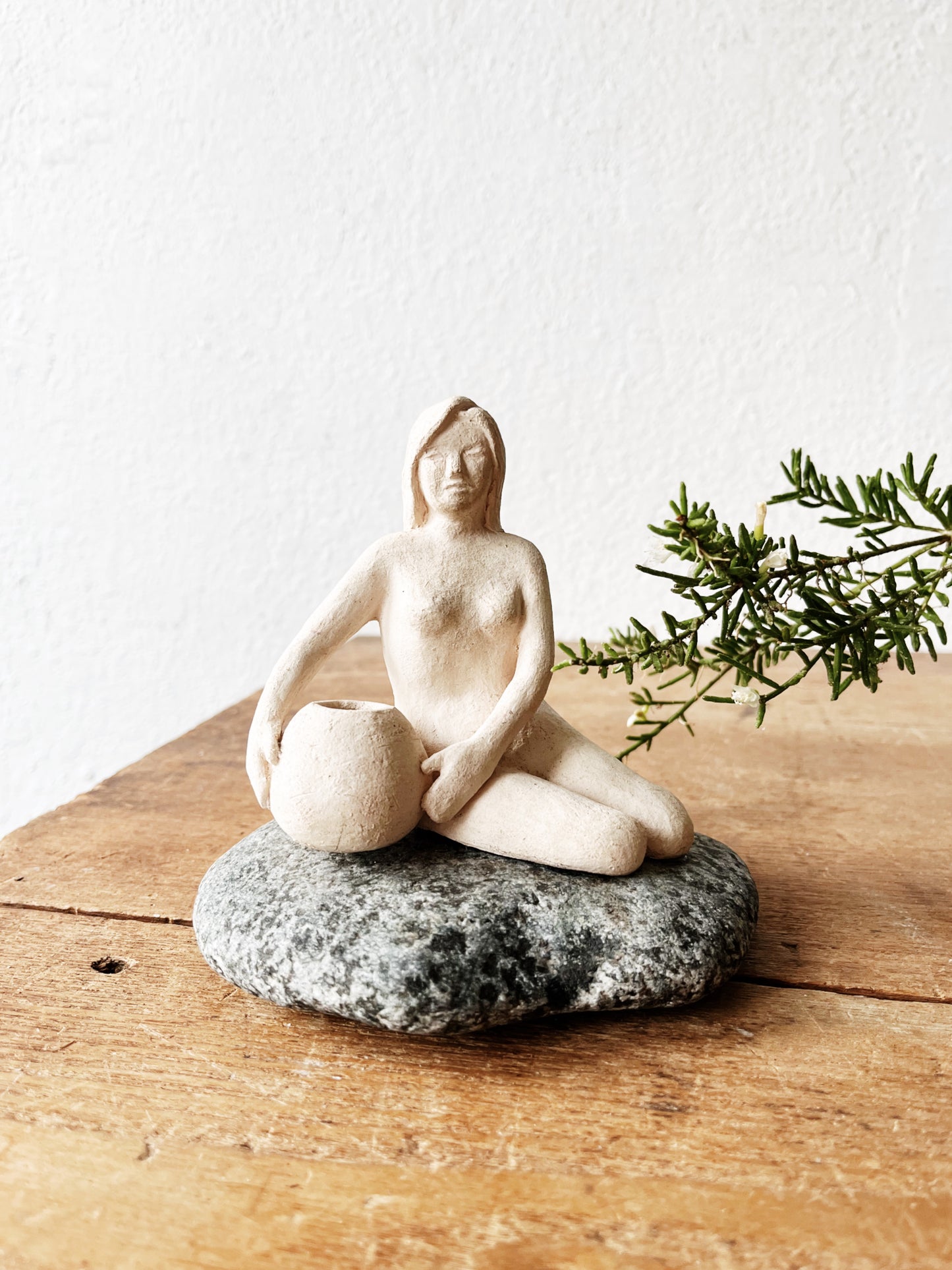 Figural Clay Sculpture