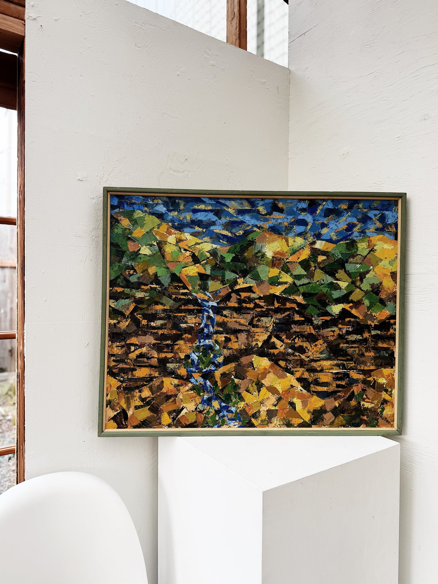 Mid Century Cubist Landscape
