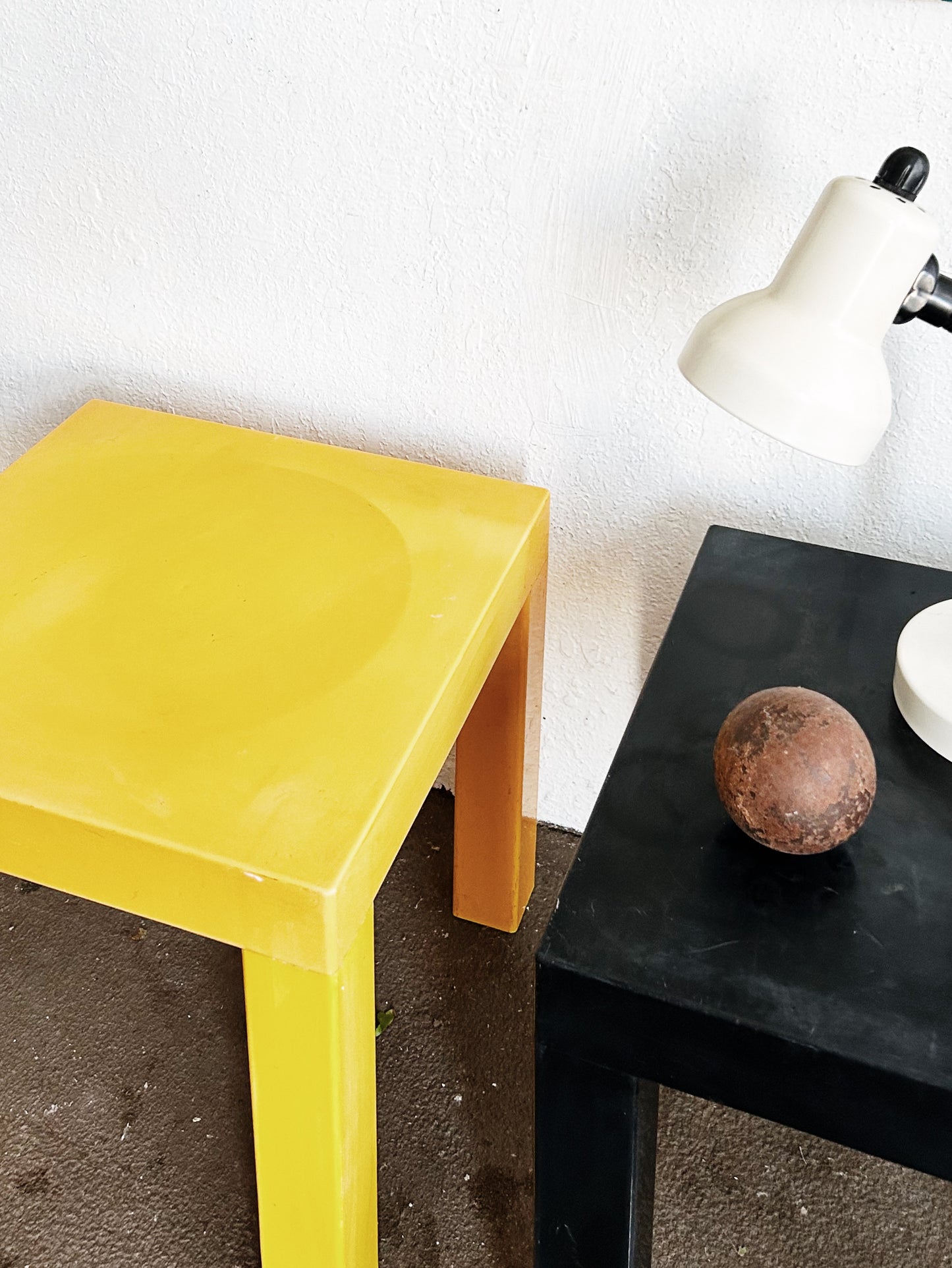 Vintage Plastic Parsons Side Table