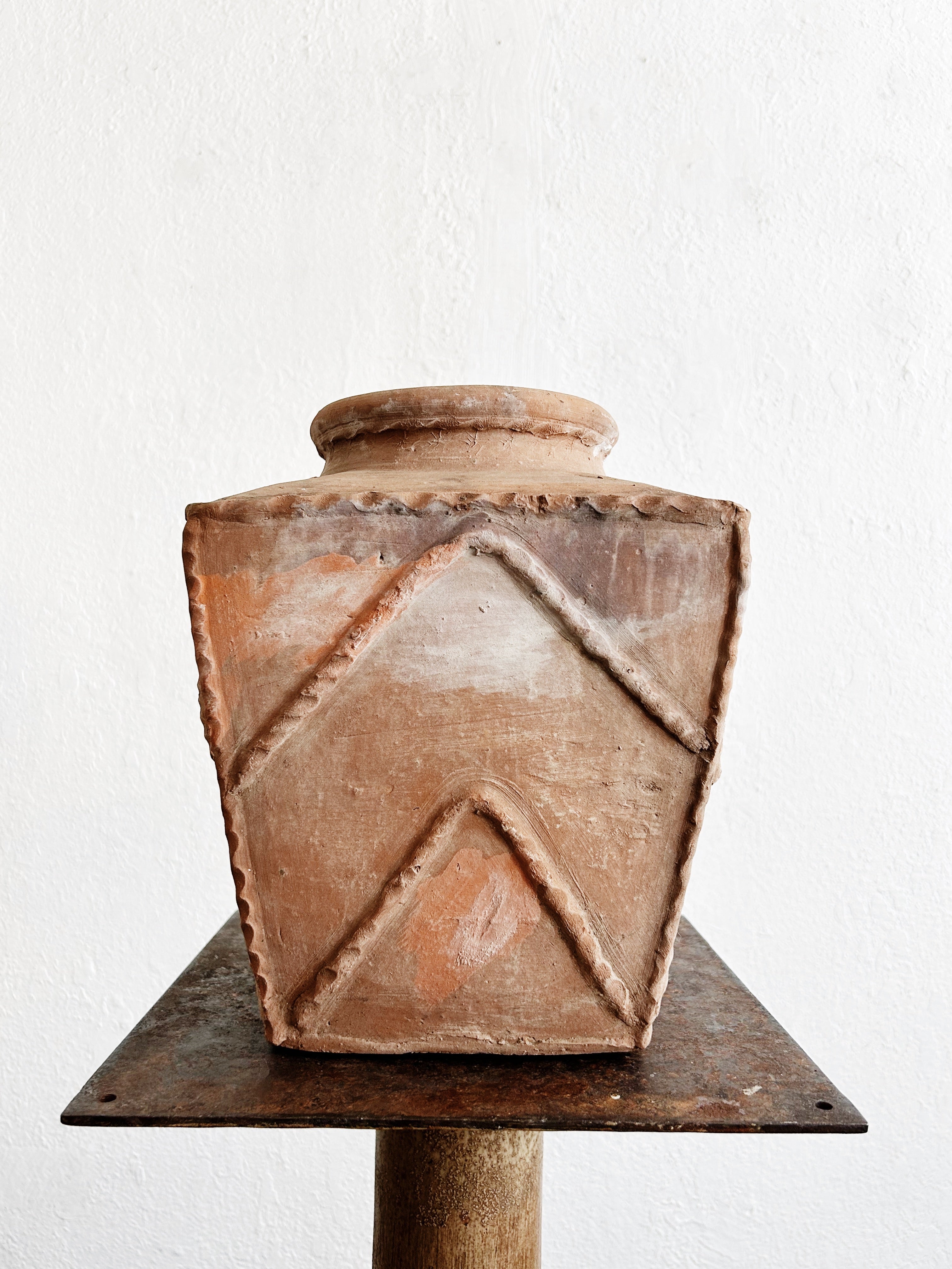 Large Vintage Spanish Garden Terra Cotta Vase Urn