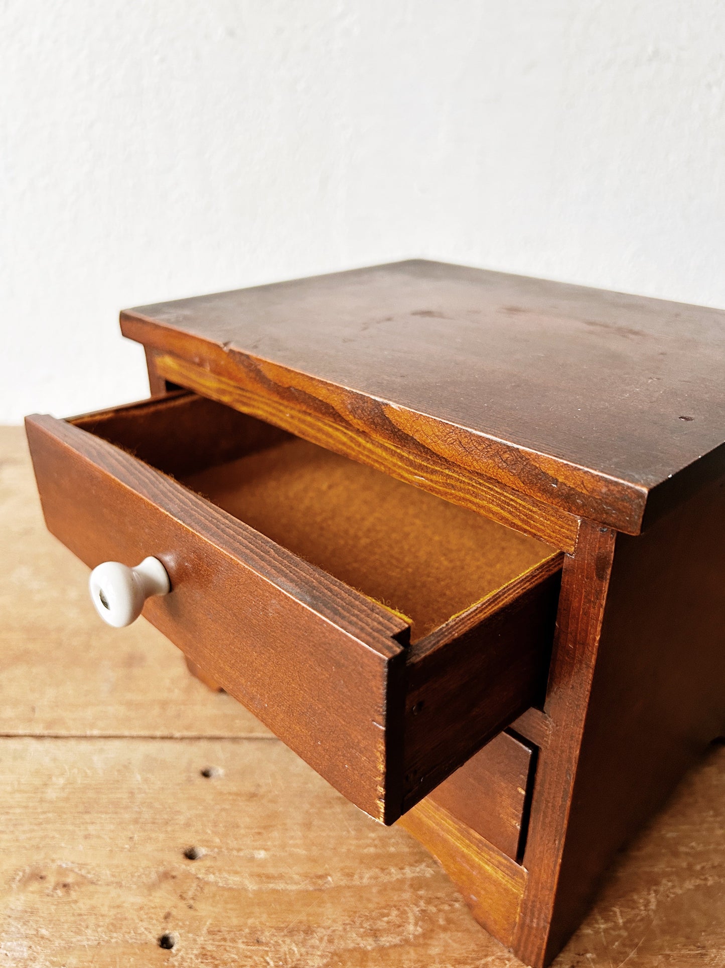 Vintage Wood Jewelry Chest