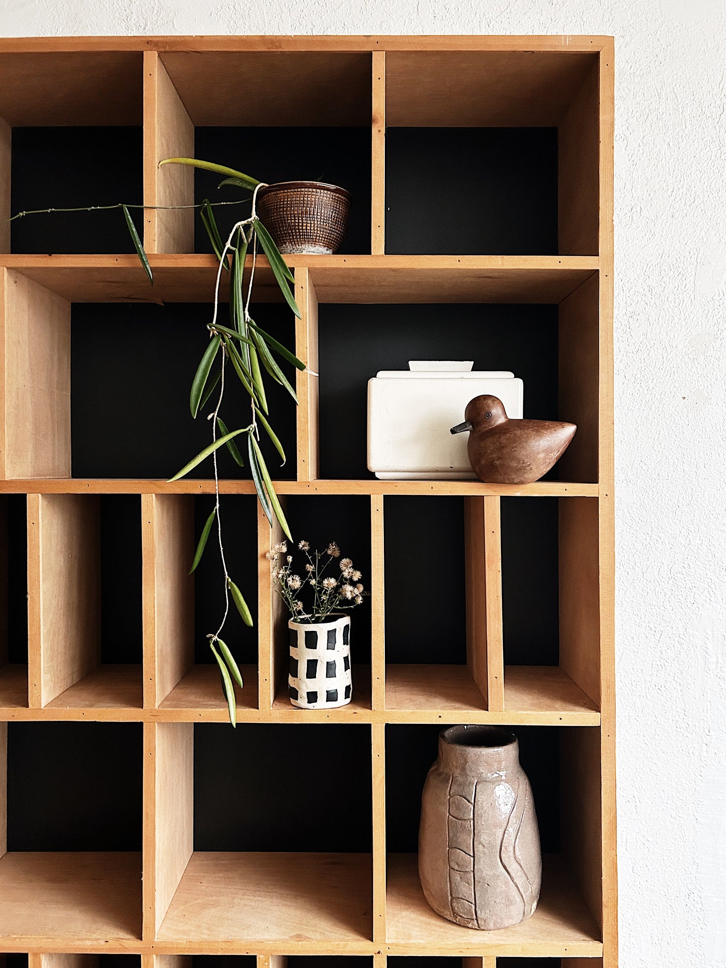 Handmade Wall Sized Cubby Shelf