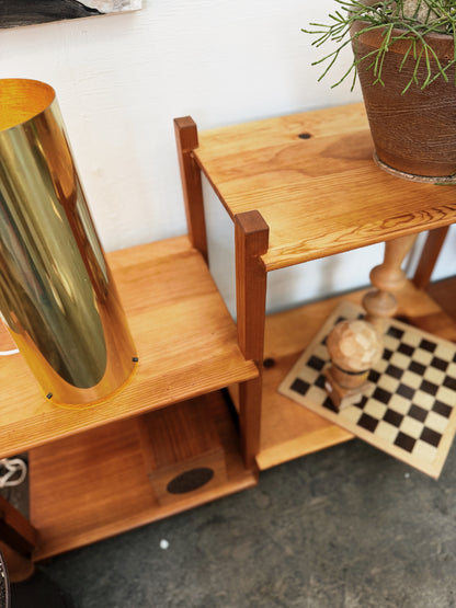 Handmade Low Wood Shelf