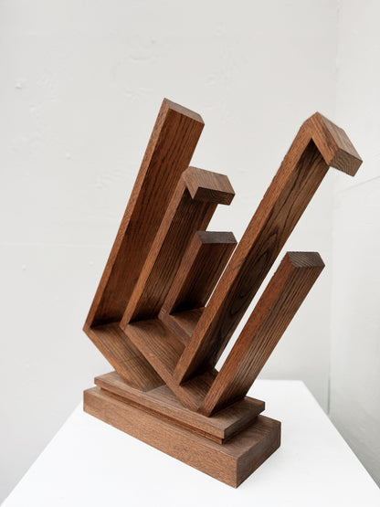 Brutalist Wood Sculpture