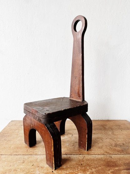 Antique Shaker Keyhole Stool