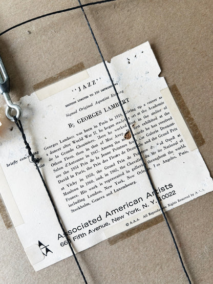 Signed Mid Century Georges Lambert Etching