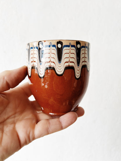 Set of Four Belgian Pottery Cups
