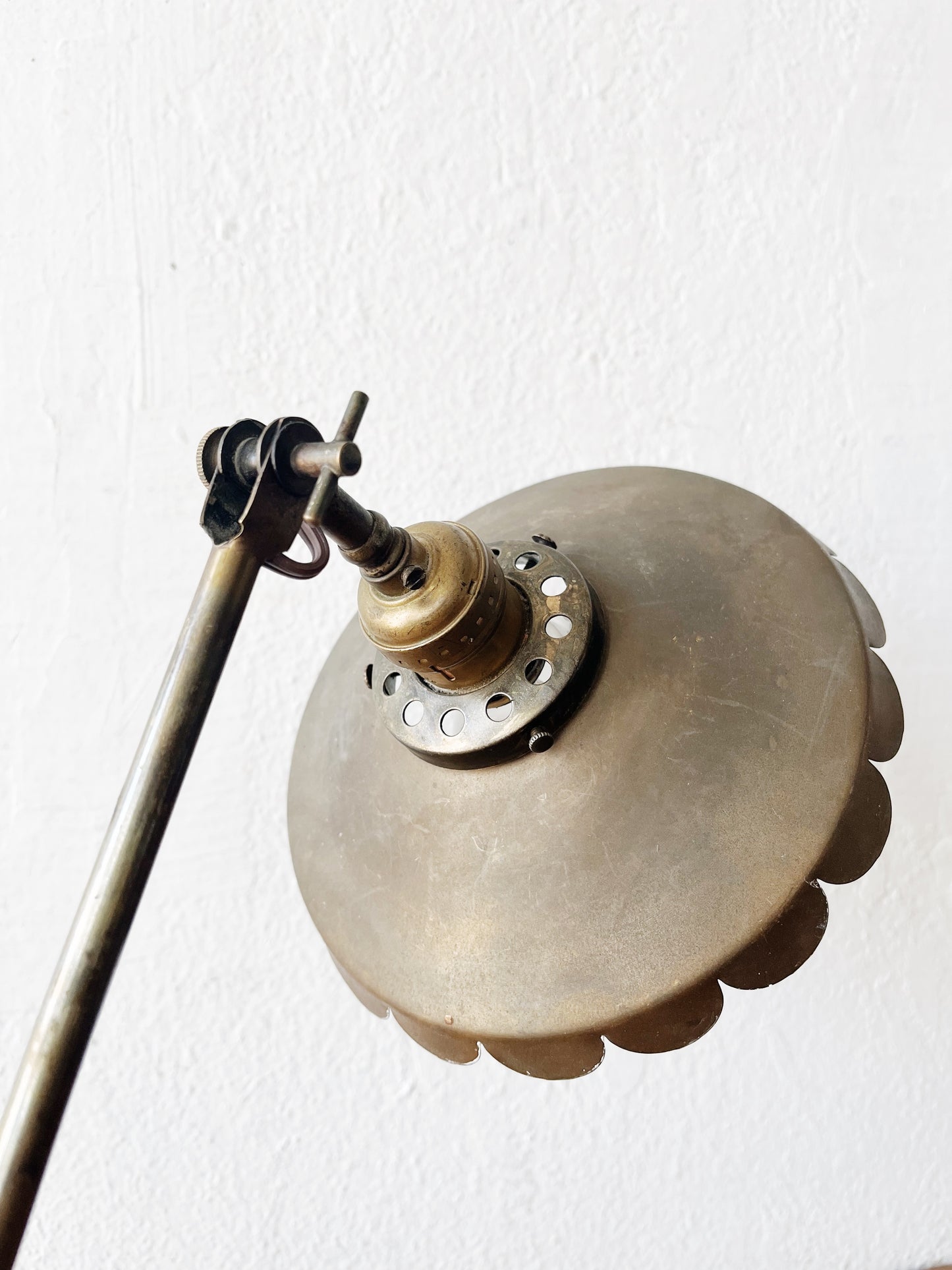Antique Machine Age Brass Lamp