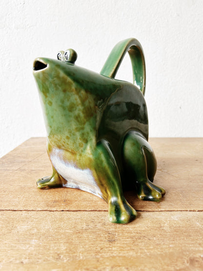 Vintage Ceramic Frog Watering Can