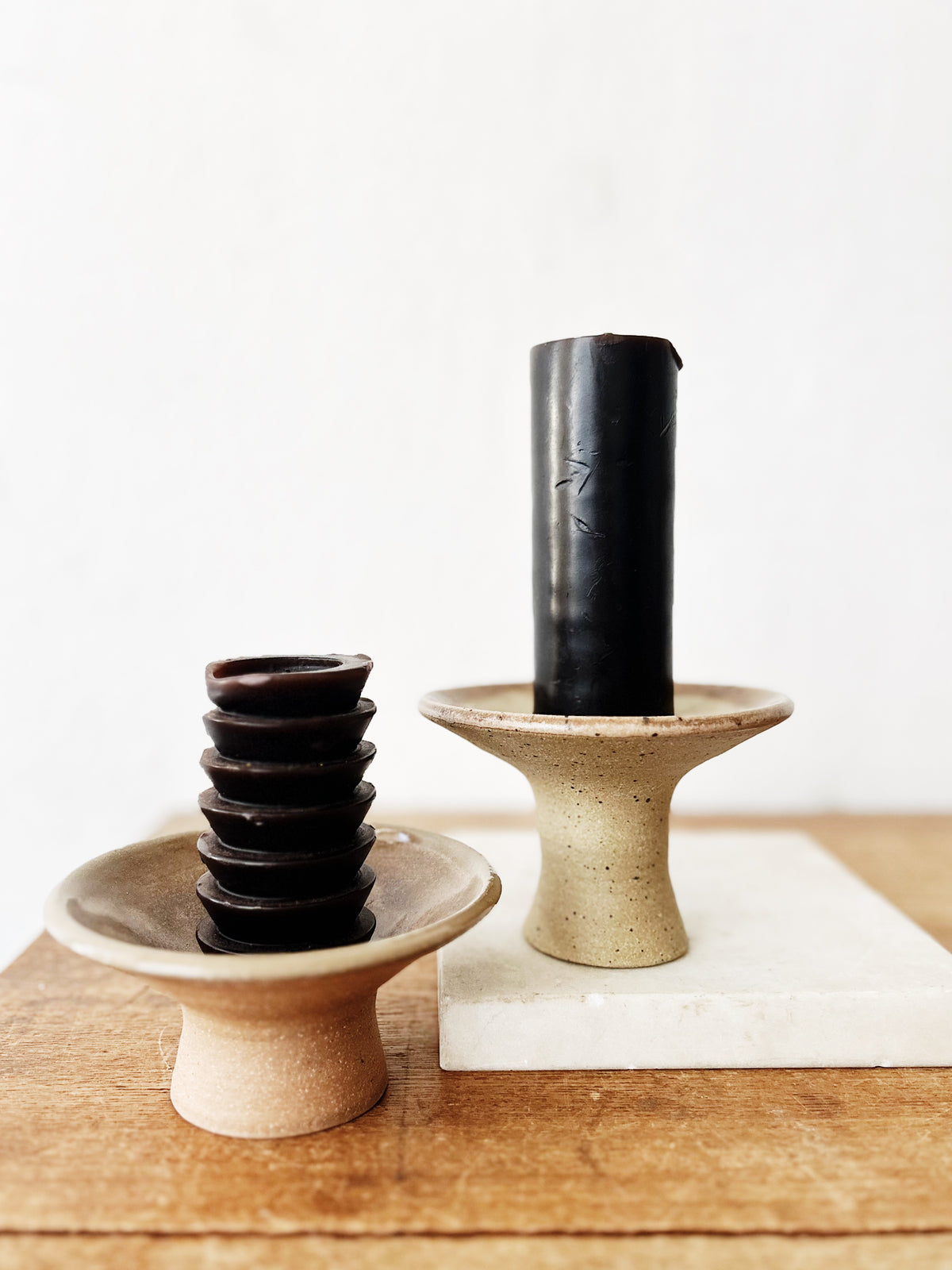 Handmade Stoneware Candle Holders