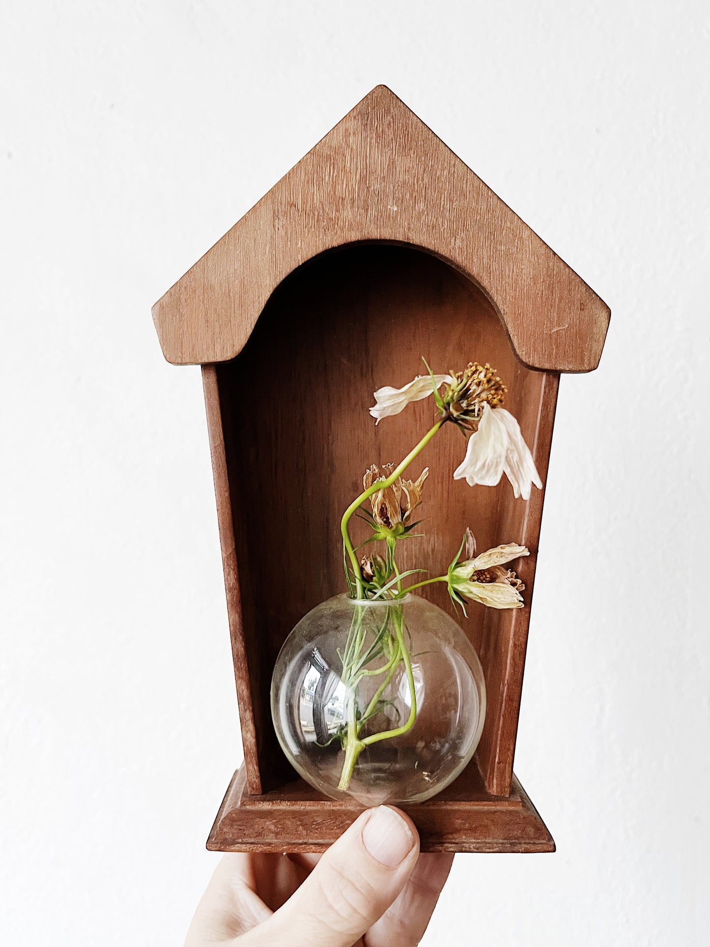 Antique Wooden Display Niche