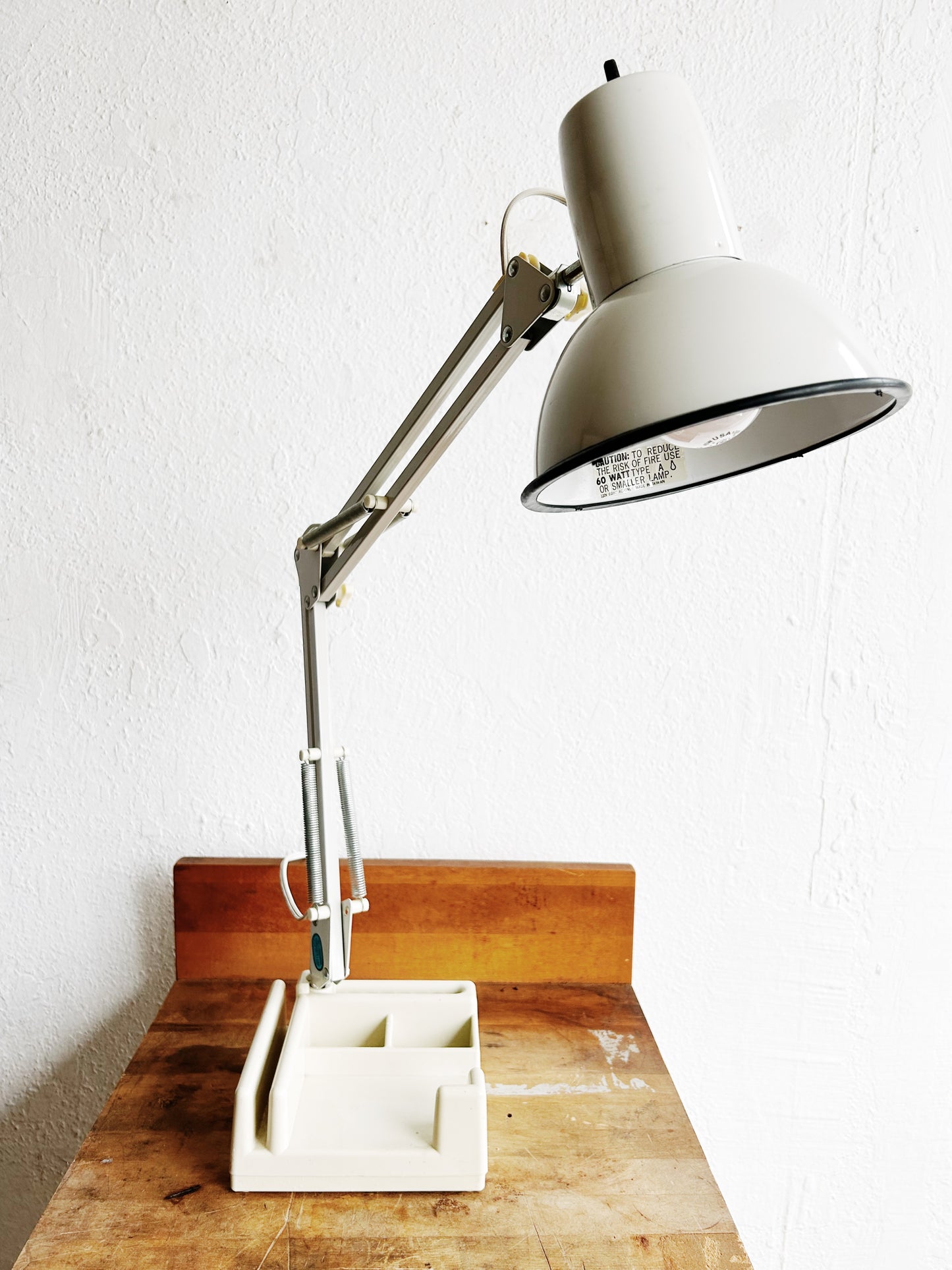 Mid Century Task Light with Weighted Organizer Base