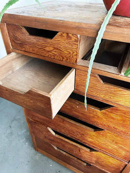 XL Antique Wood Chest of Drawers