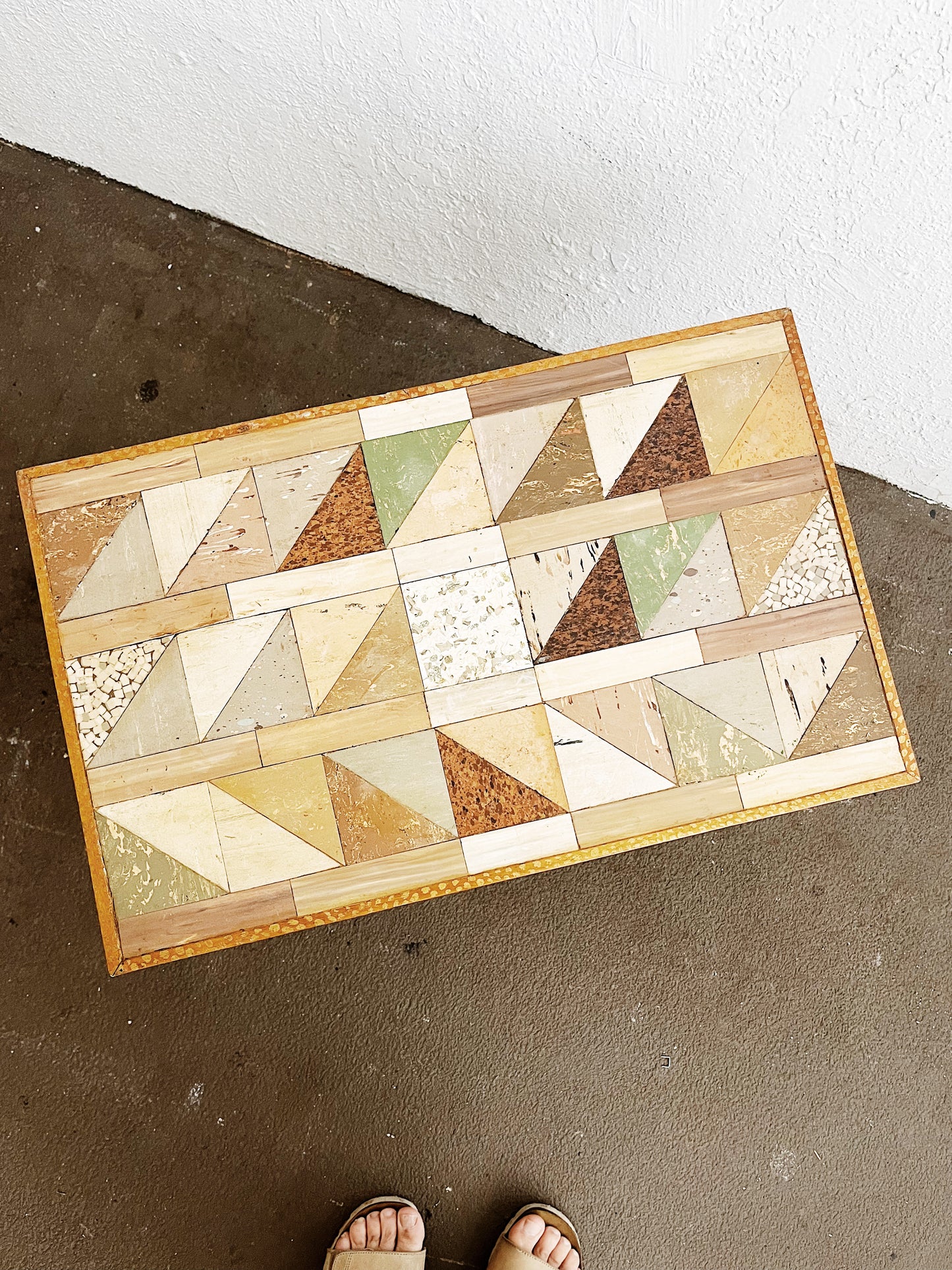 Vintage Tiled Side Table