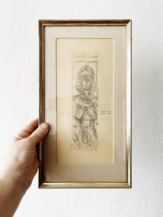 Original Giacometti Vintage Etching