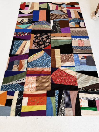 1920s Silk Quilt Topper