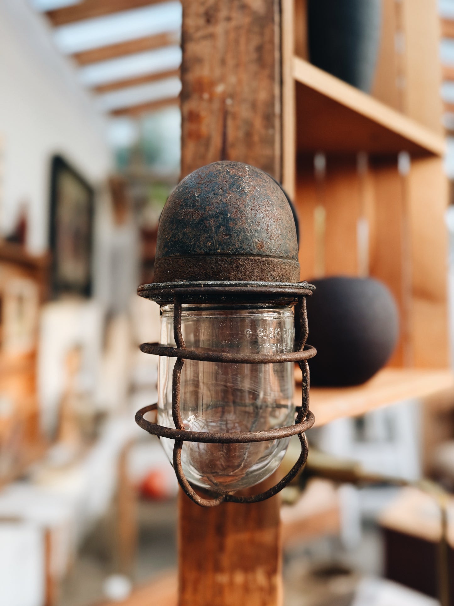 Vintage Cast Iron Bulkhead Lamp