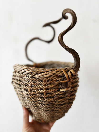 Handwoven Grapevine Basket