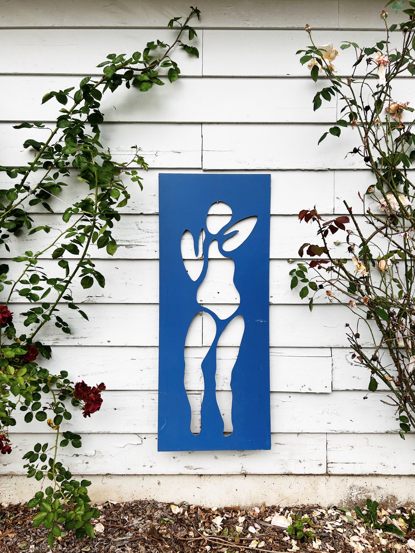 Large Figural Cut Wood Art Panel