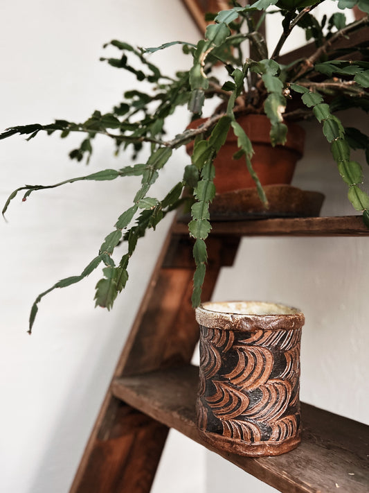 Vintage Thomas Ladd Pottery Crock