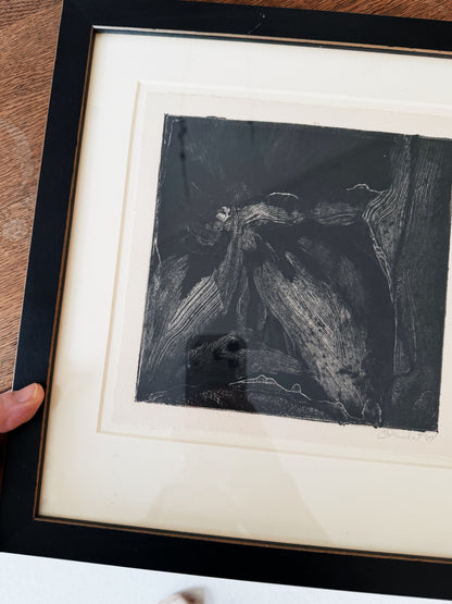 Original Vintage Collograph by Carolyn Muskat