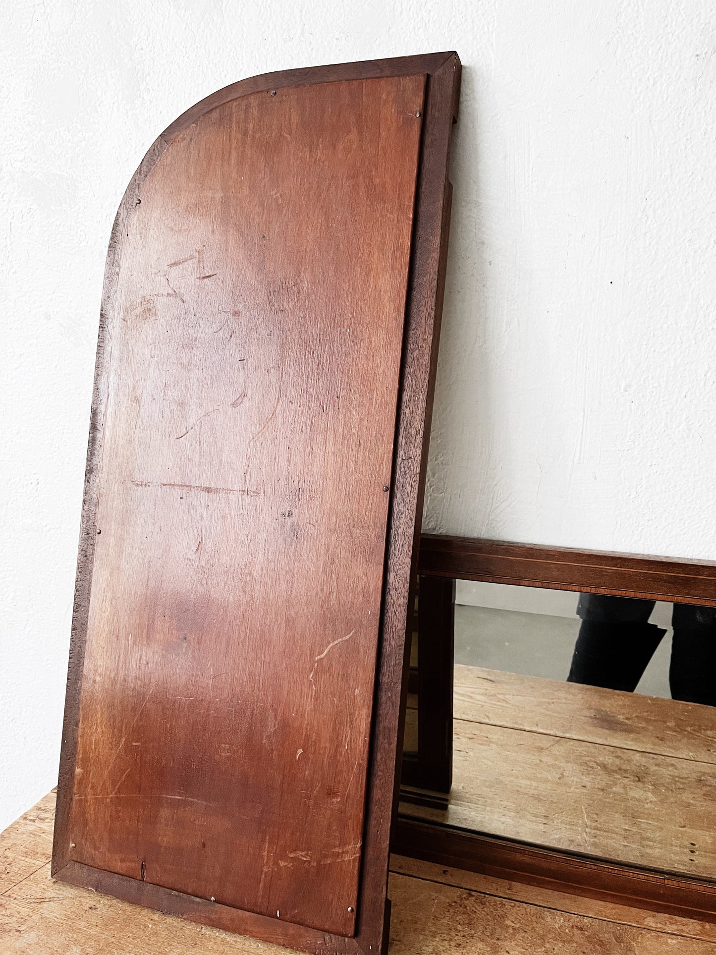 Antique Arched Inlay Mirror