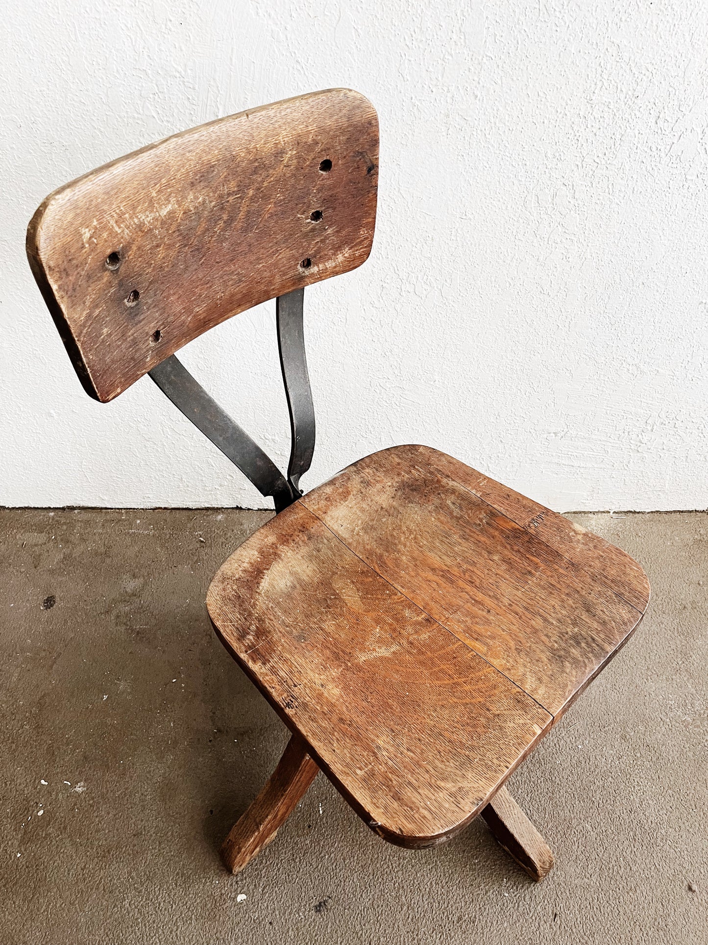 Antique Machine Age Swivel Chair