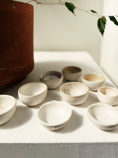 Handmade Ceramic Votive Cup Set
