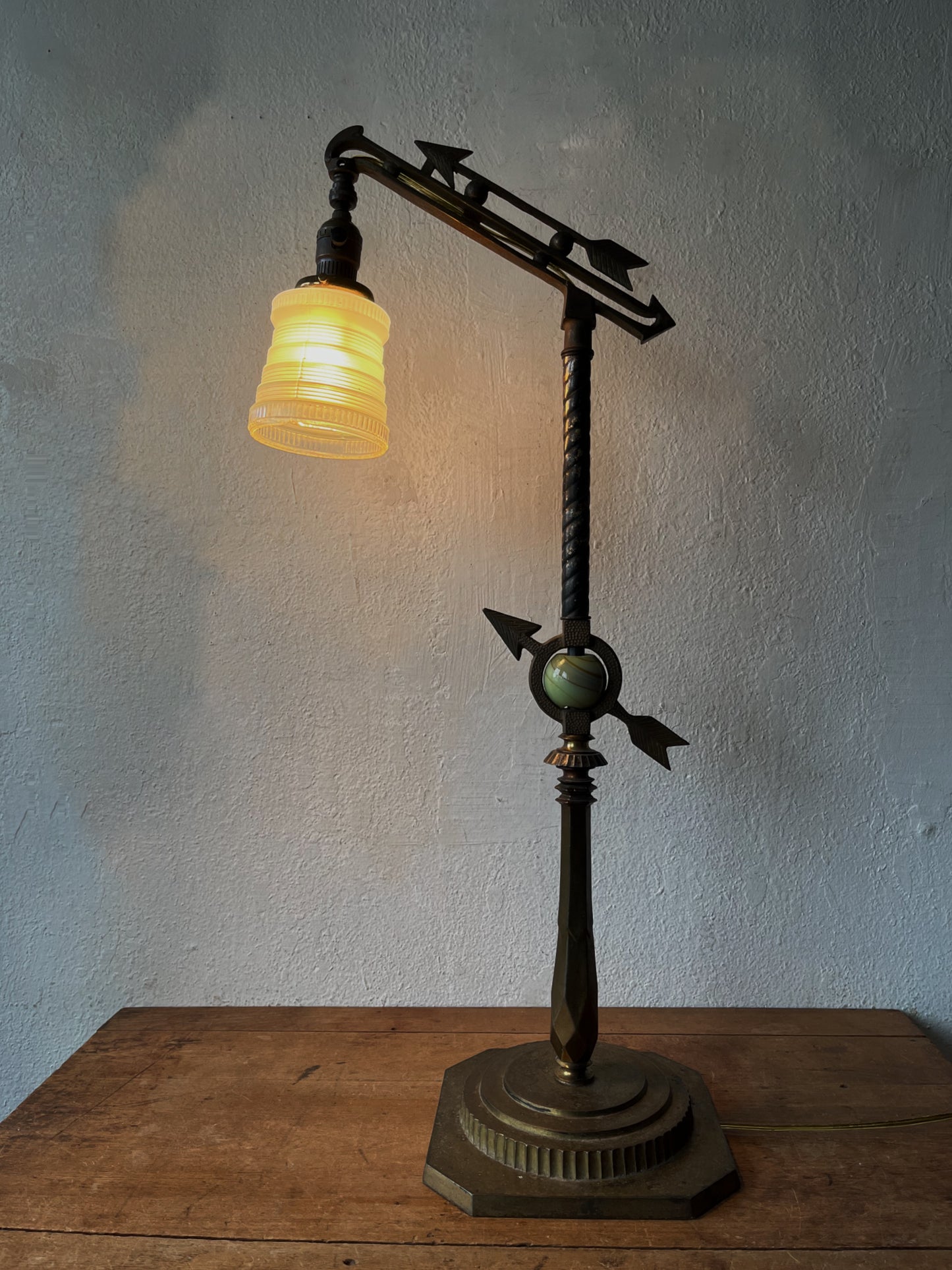 Art Deco Bridge Arm Lamp