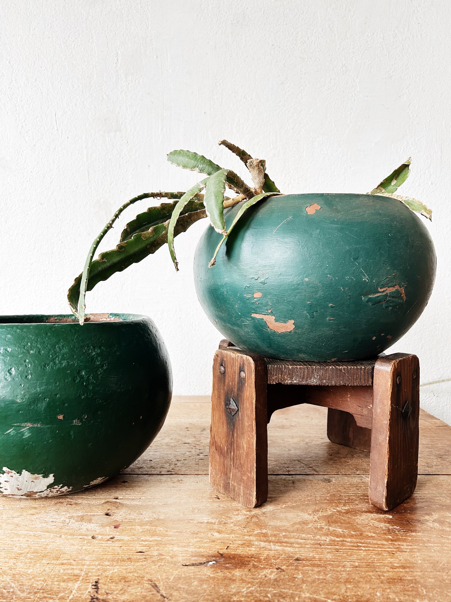 Vintage Painted Terra Cotta Pot