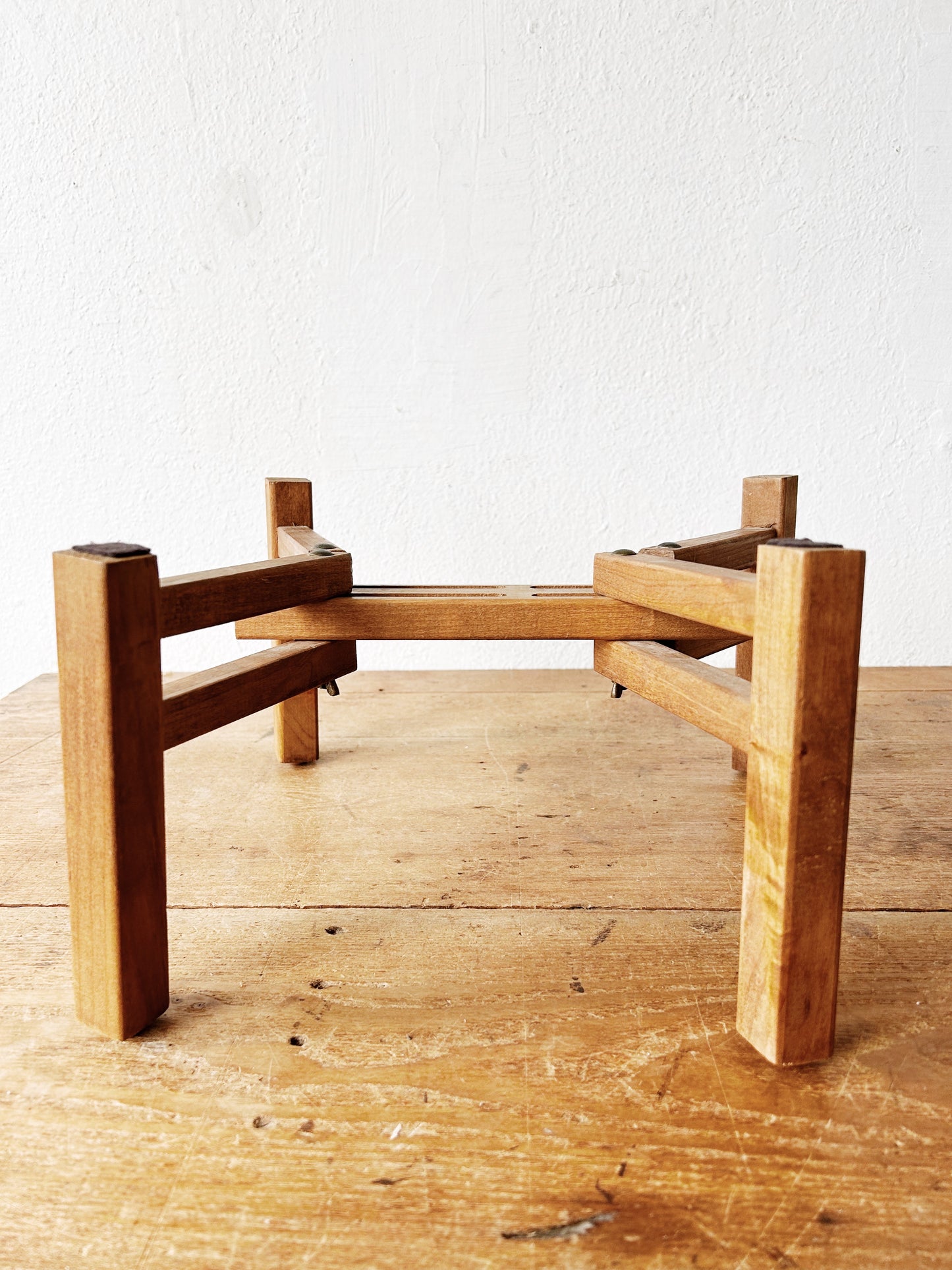 Vintage Adjustable Wood Stand