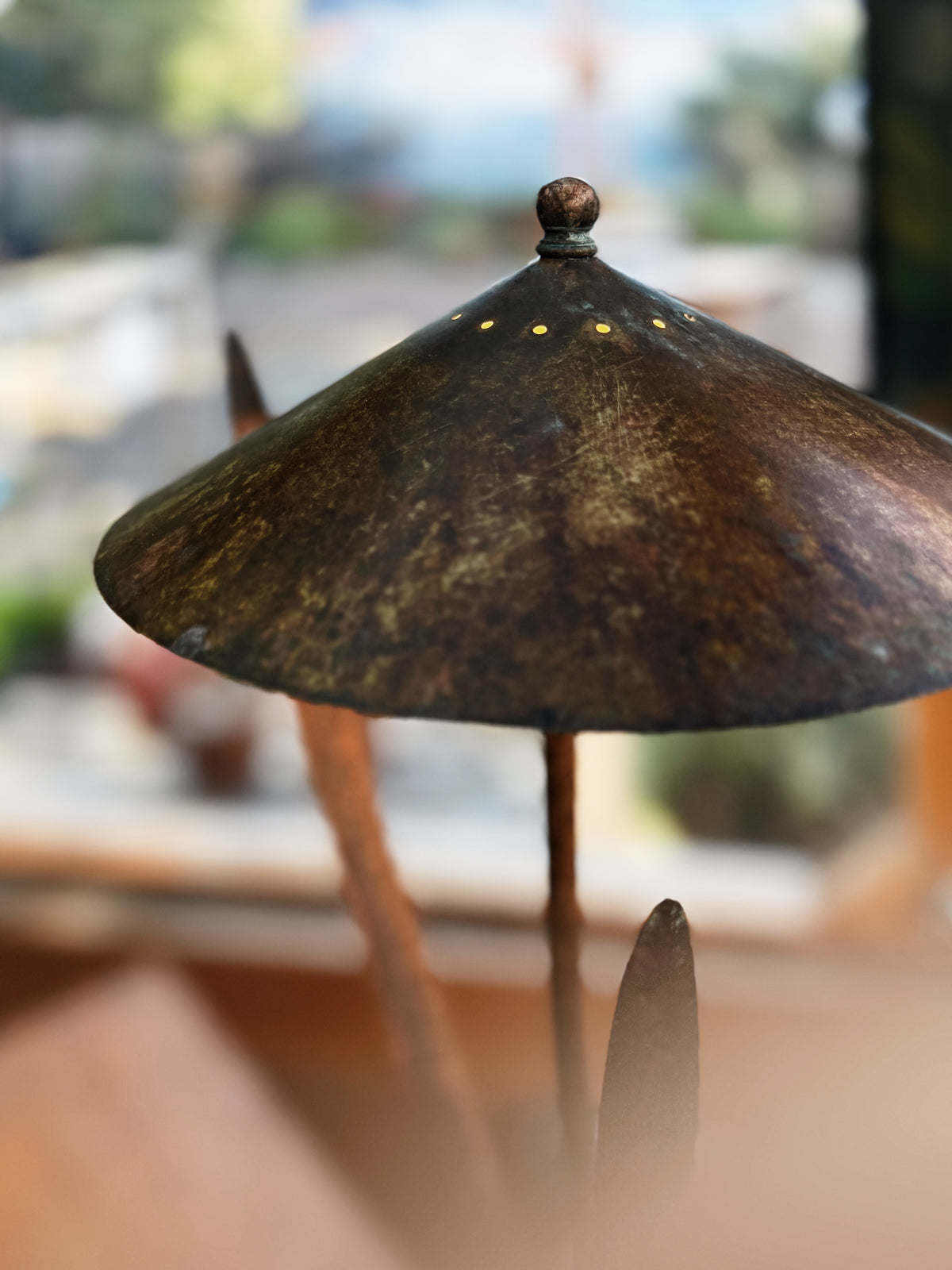 Sculptural Copper Lamp