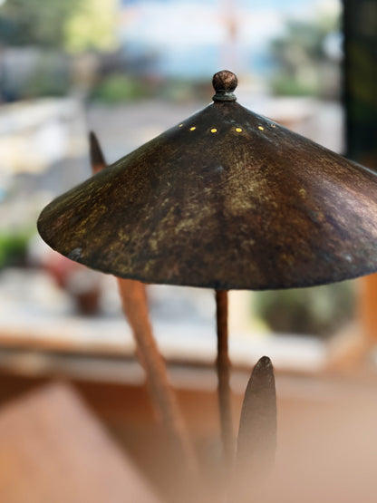 Sculptural Copper Lamp
