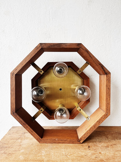 Vintage Oak Ceiling Fixture