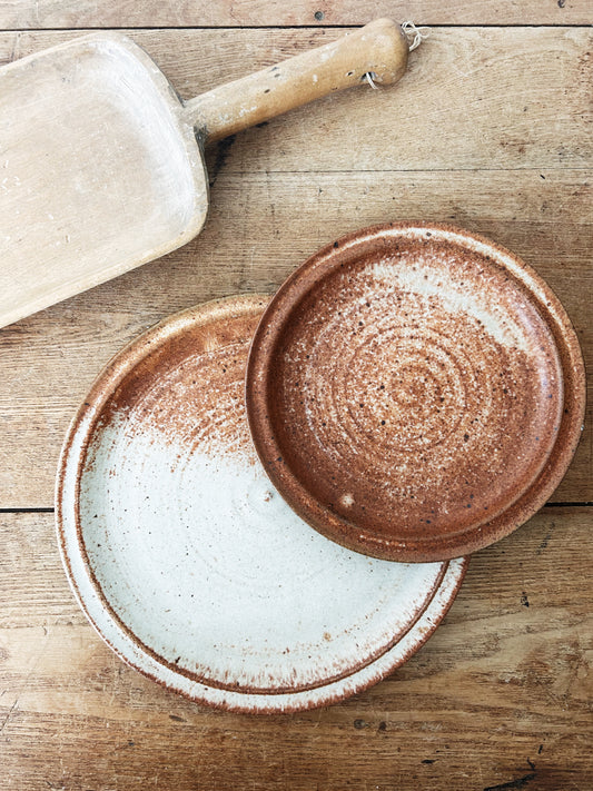 Handmade Stoneware Plate Pair