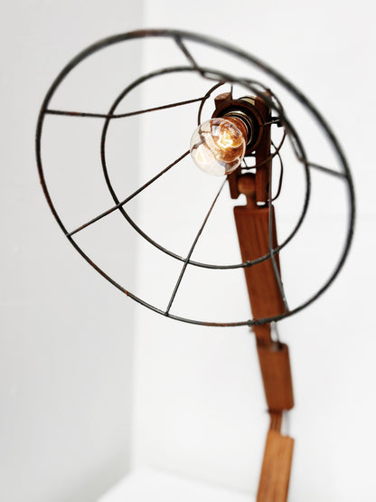 Handmade Articulating Wood Lamp