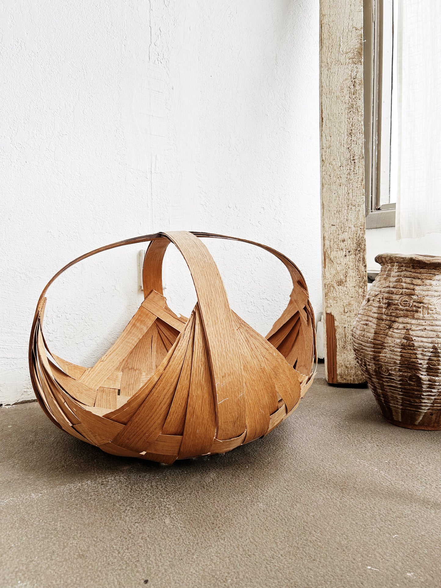 Vintage Split Pine Basket