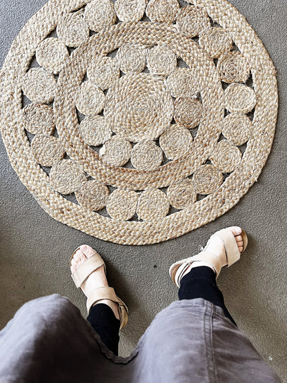 Straw Mandala Rug