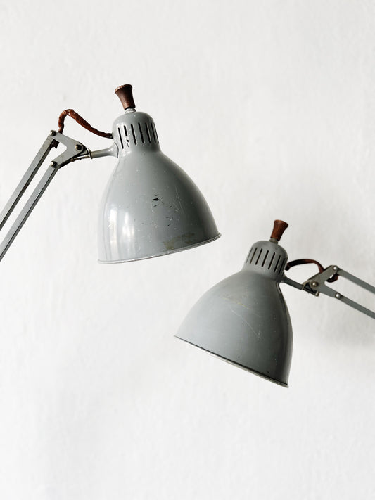 Matching XL Early Luxo Anglepoise Lamps