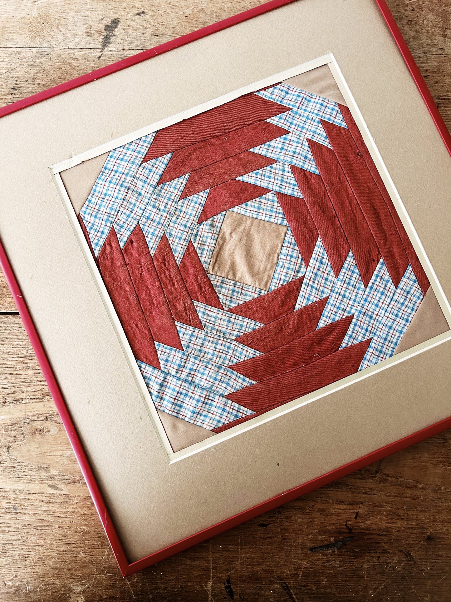 Vintage Framed Quilt Square