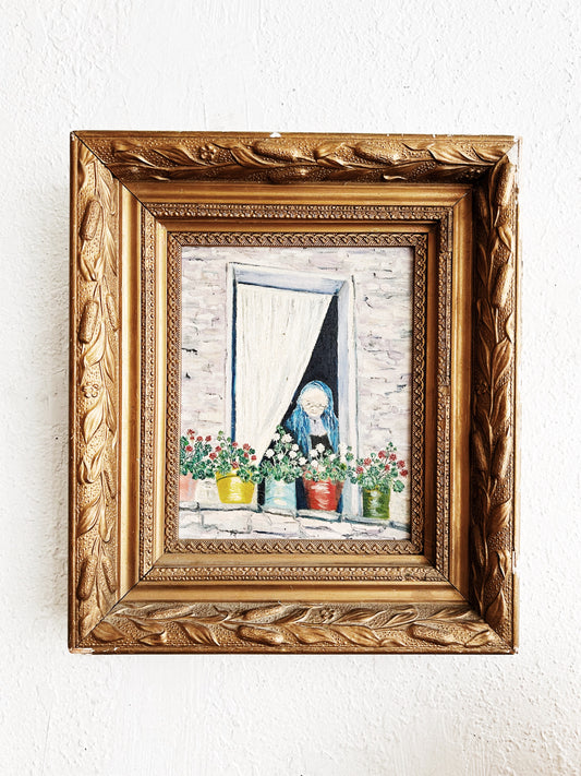 Mid Century Painting in an Antique Frame
