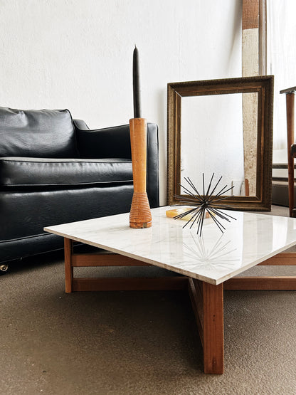 Low Marble and Wood Table