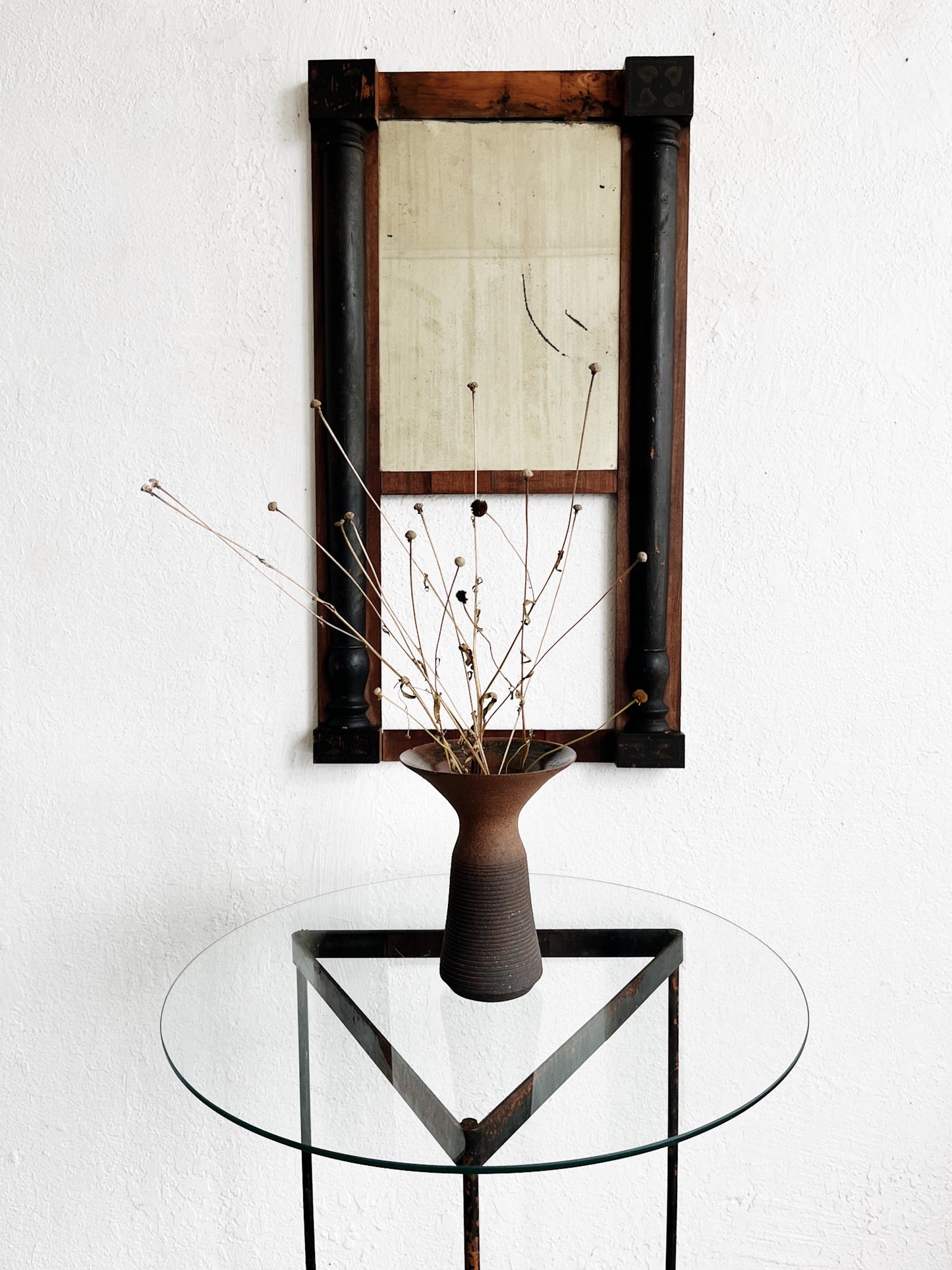 Antique Tole Painted Mirror