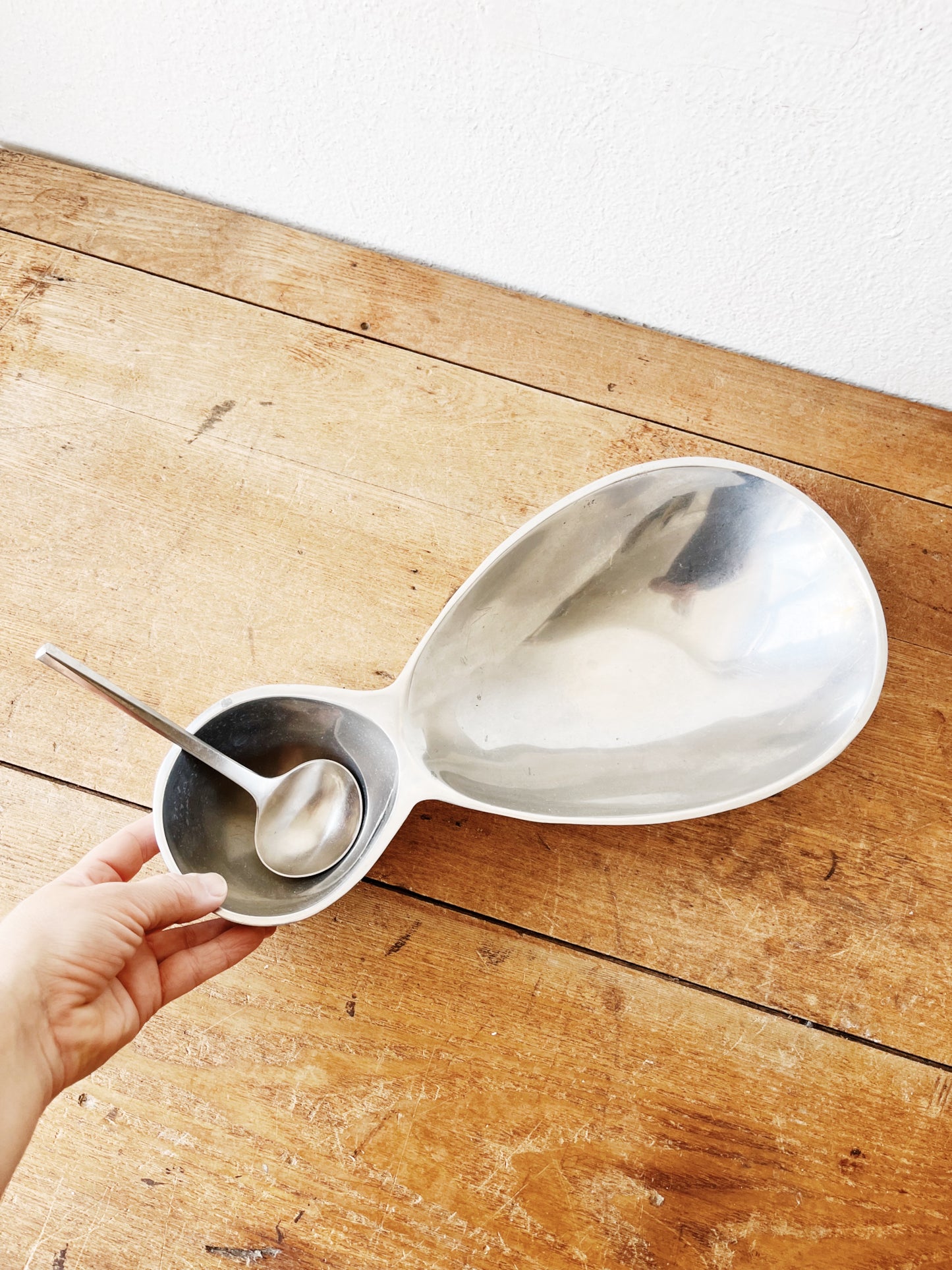 Polished Pewter Serving Dish
