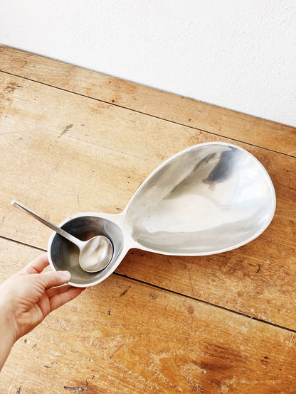Polished Pewter Serving Dish
