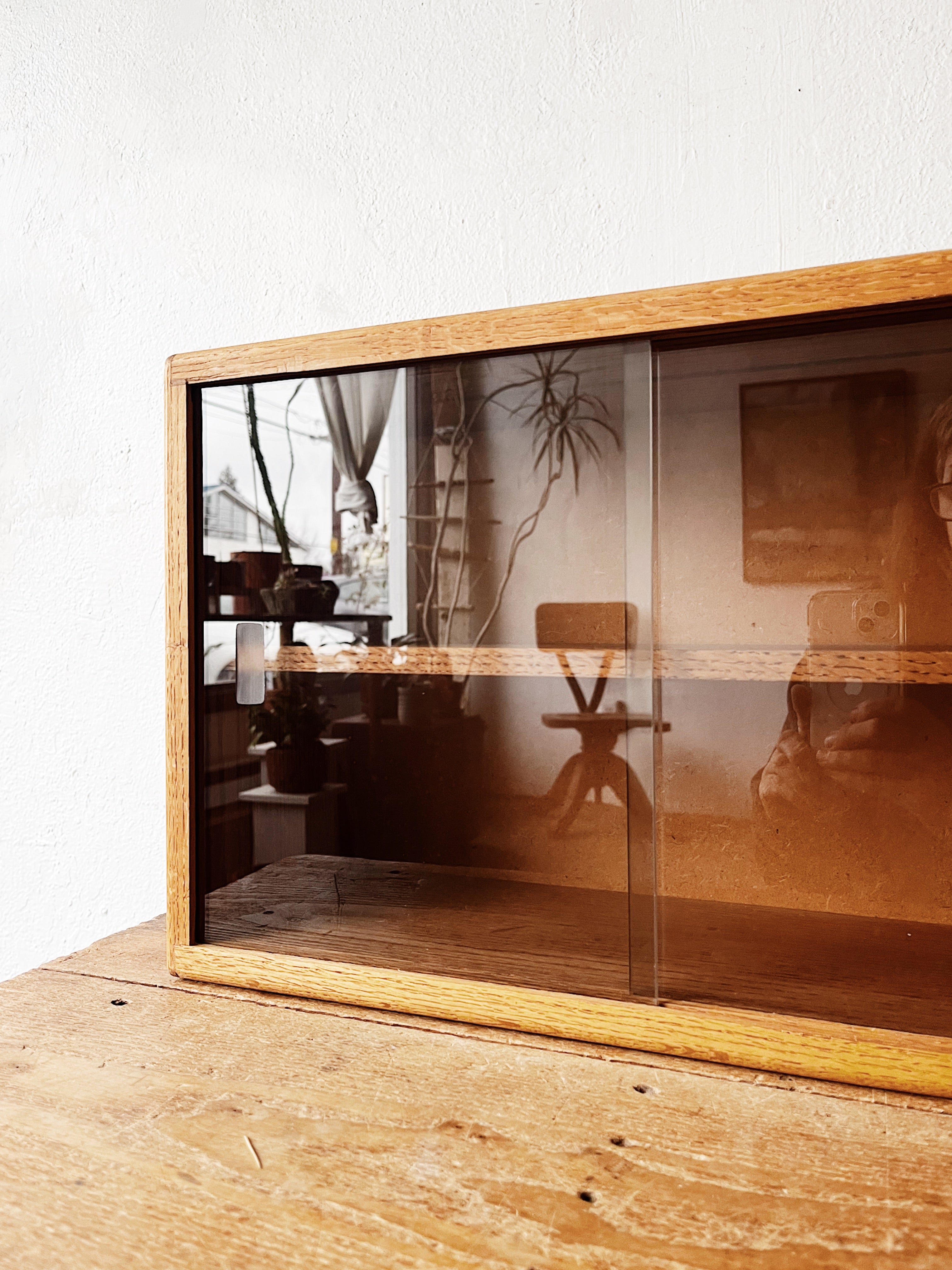 Vintage Oak Desktop Cabinet